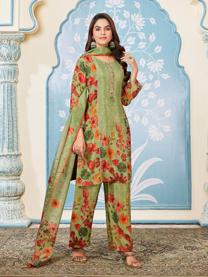 Green Kalidar Suit Set