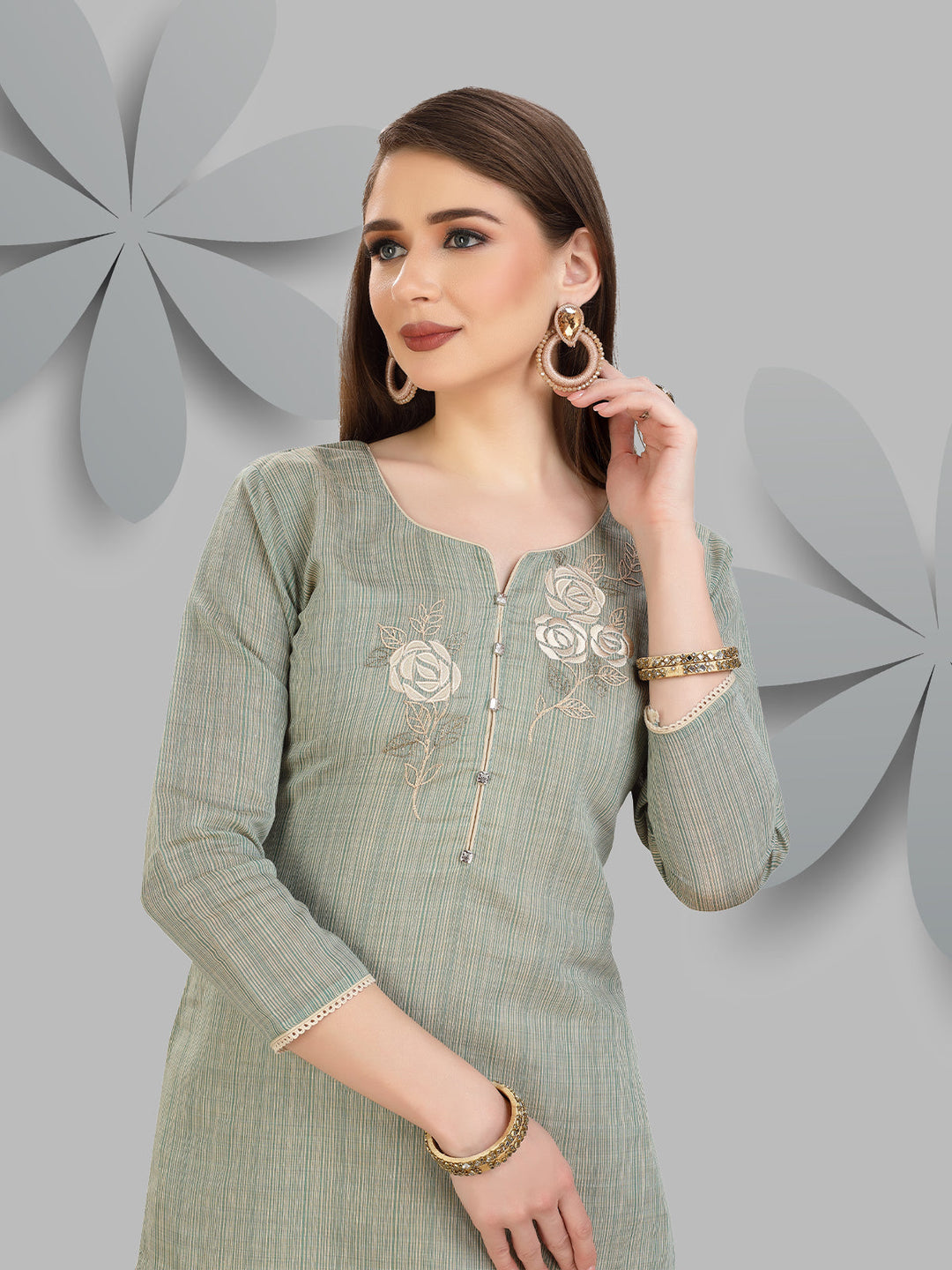 Light Green Woven Suit Set