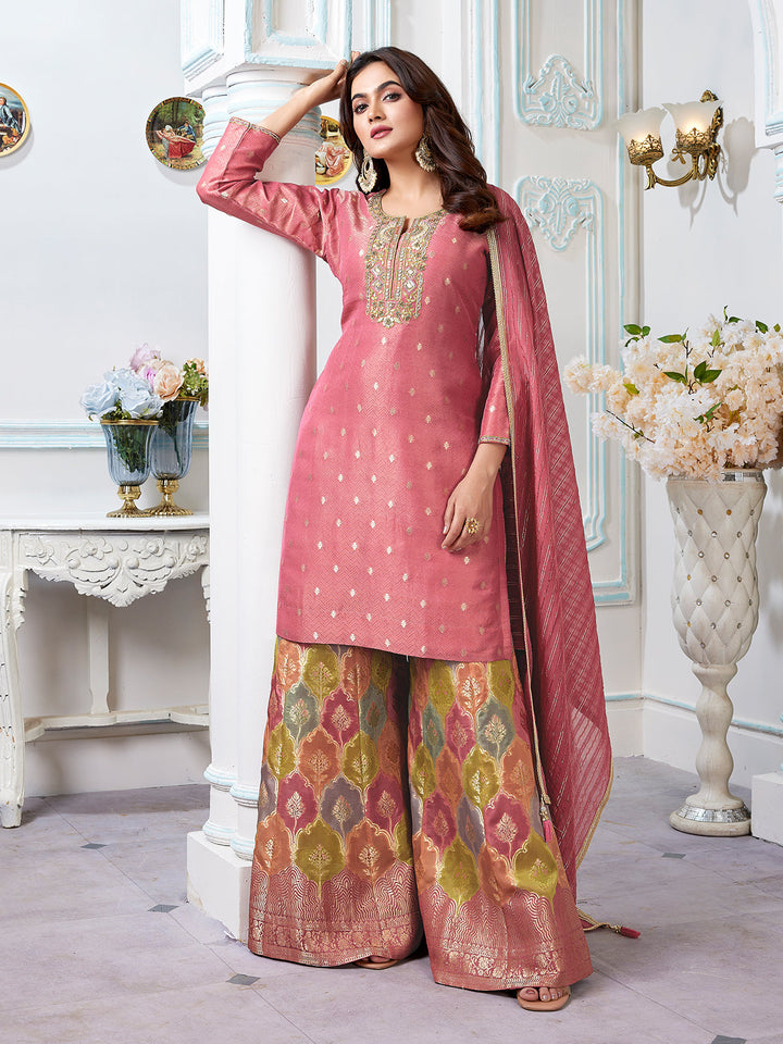 Dusty Rose Sharara Set