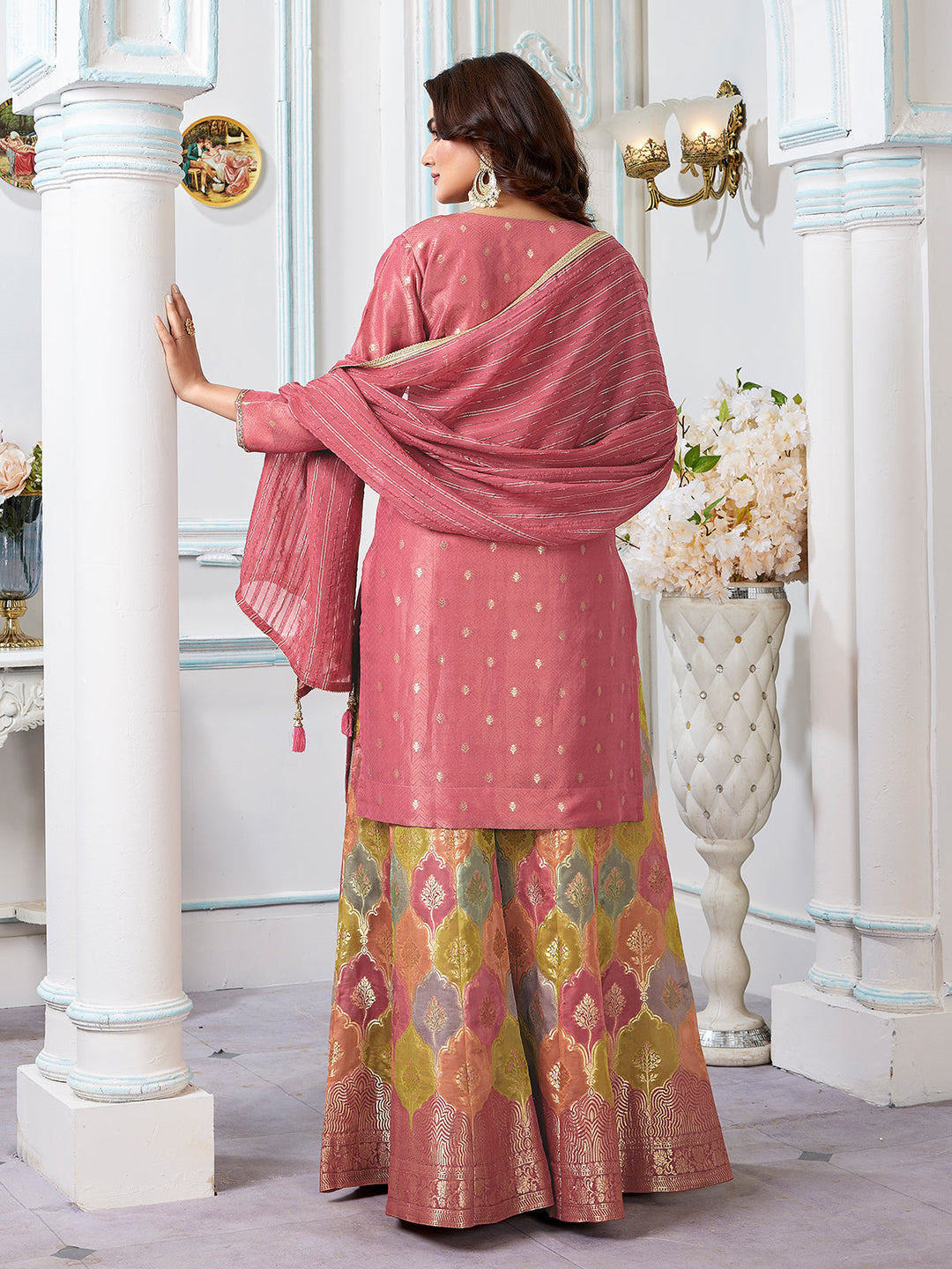 Dusty Rose Sharara Set