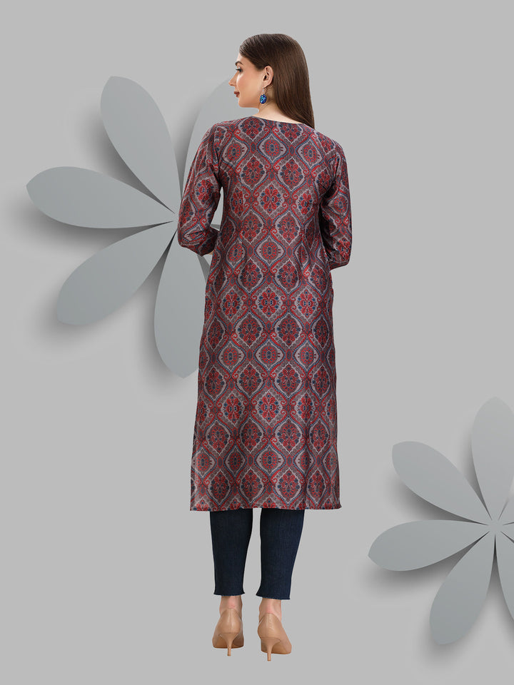 Grey Chanderi Kurti