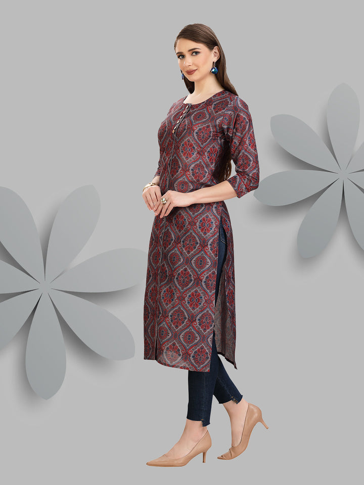 Grey Chanderi Kurti