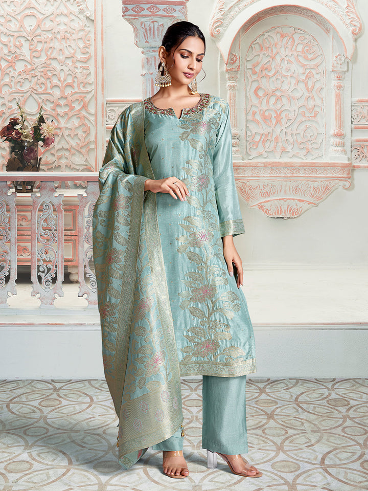 Sea Form Jacquard Suit Set