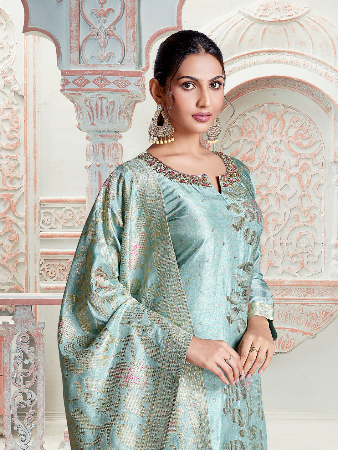 Sea Form Jacquard Suit Set