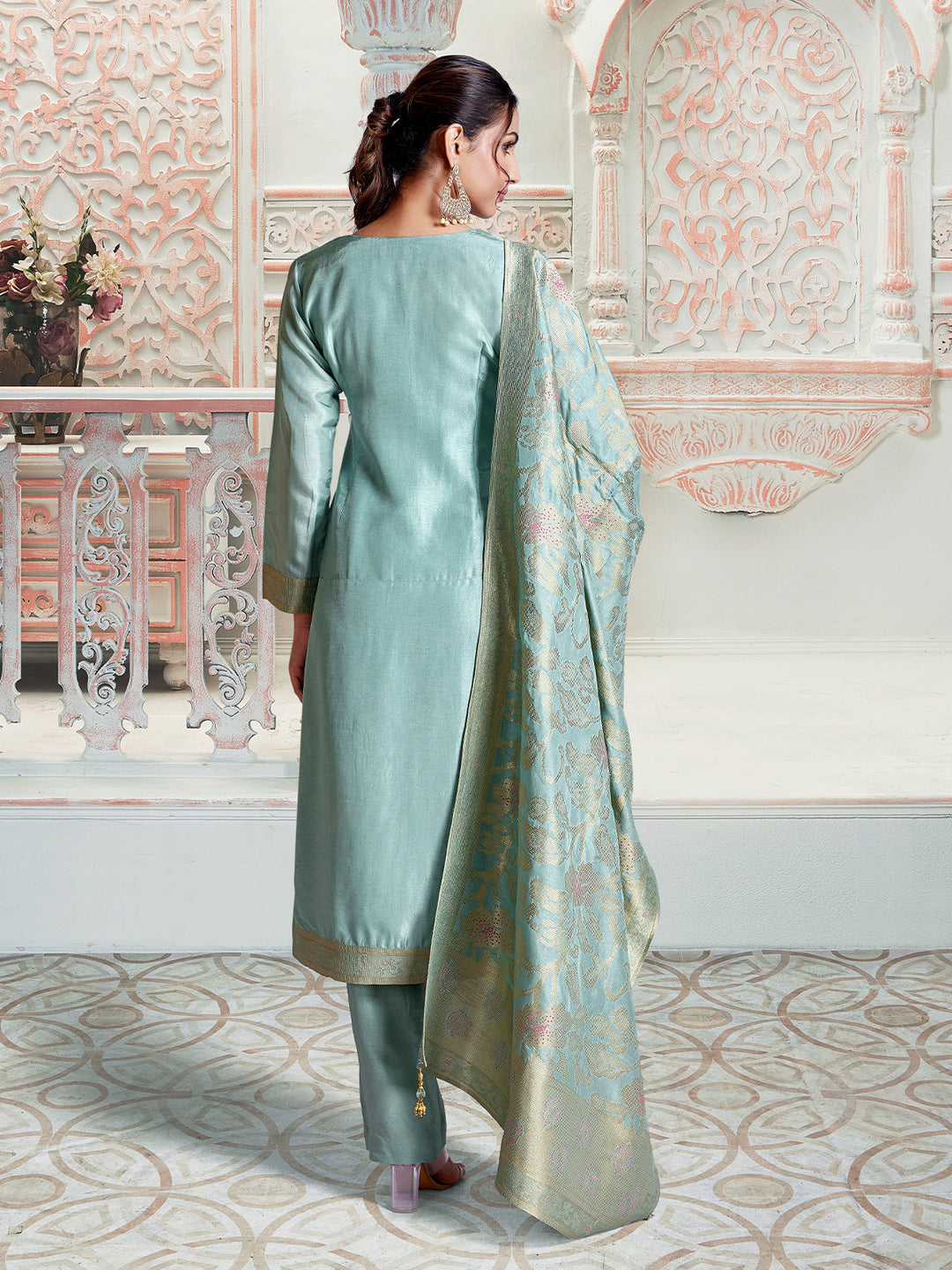Sea Form Jacquard Suit Set
