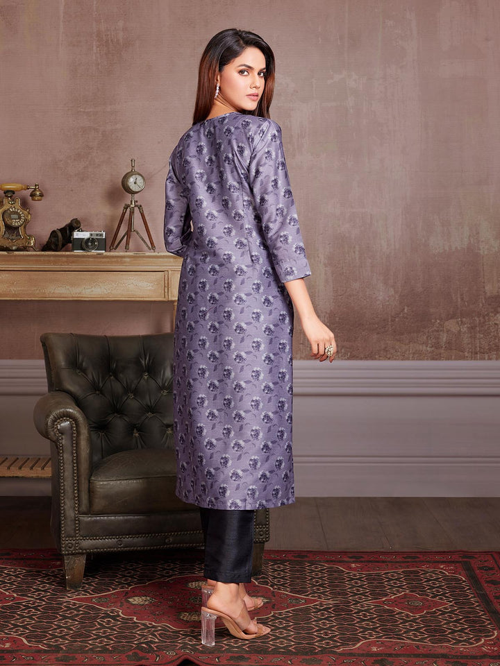 Lavender Floral Kurti