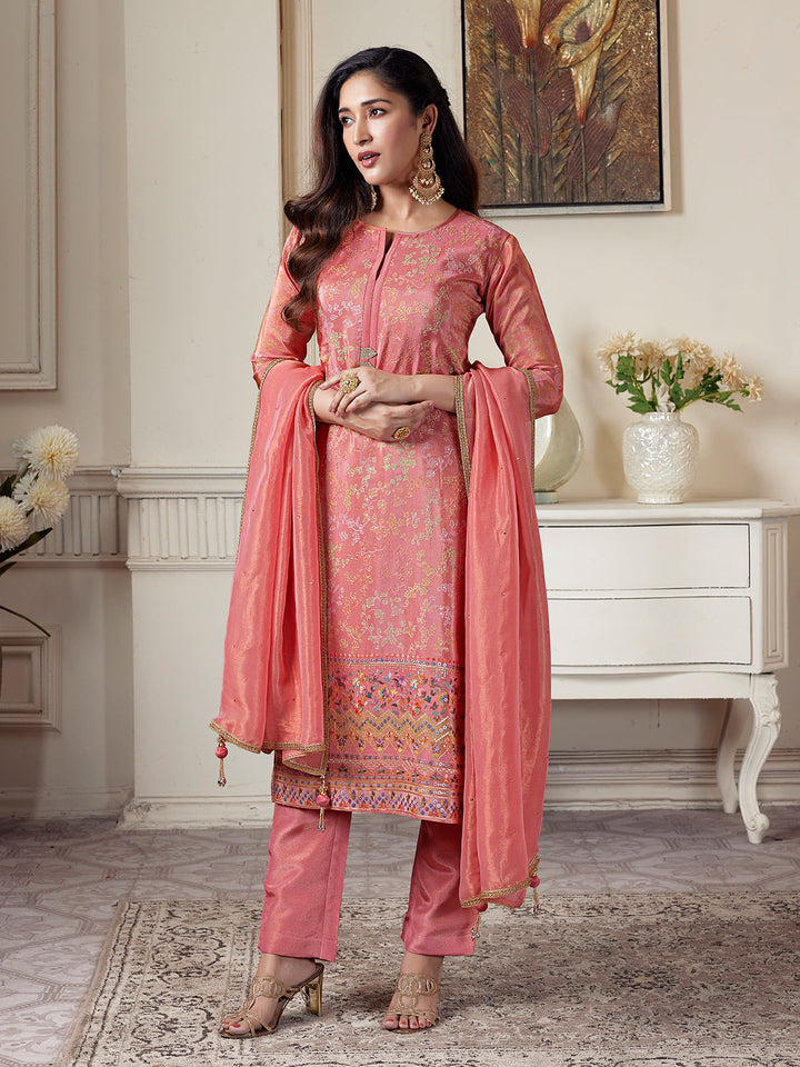 Blush Pink Floral Suit Set