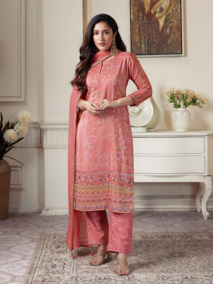 Blush Pink Floral Suit Set