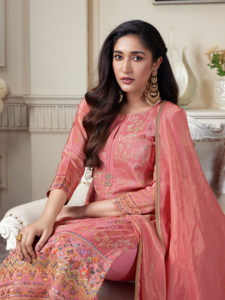 Blush Pink Floral Suit Set