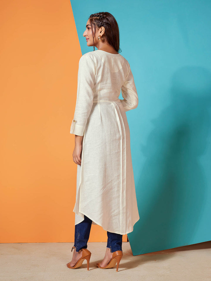 Ivory Linen Kurti