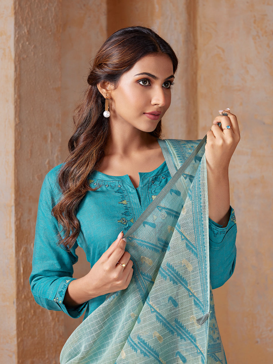 Royal Cobalt Linen Suit Set