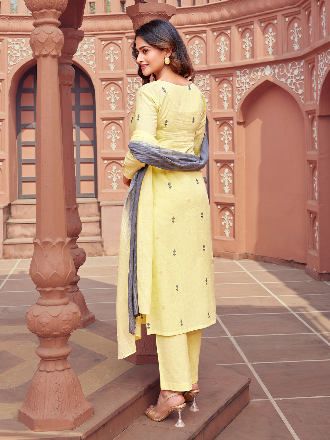 Mellow Yellow Woven Cotton Suit Set