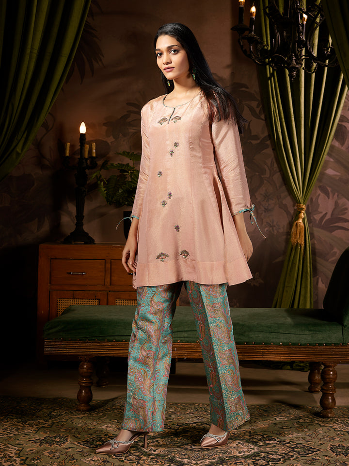 Soft Blush Jacquard Co-Ord Set