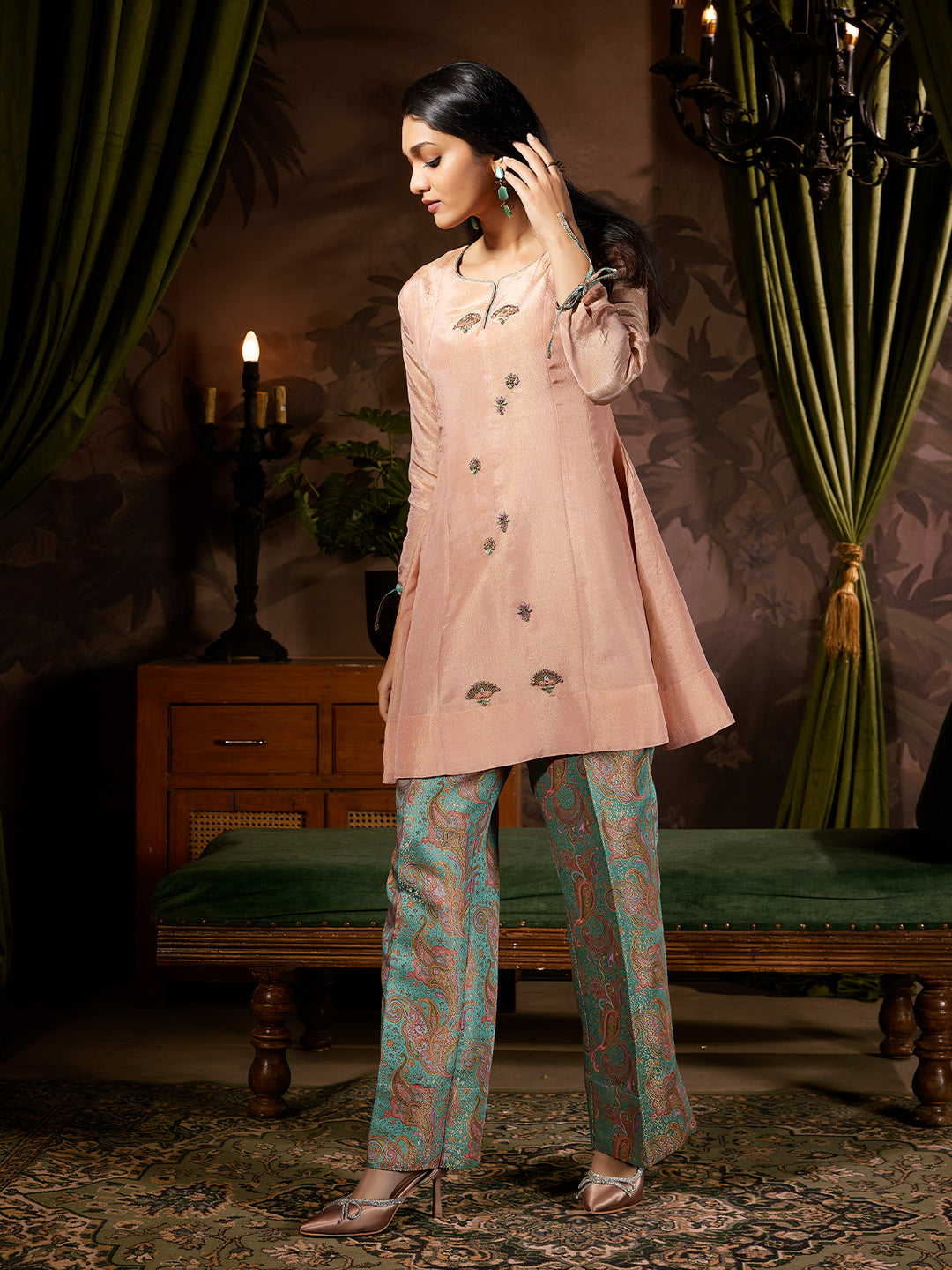 Soft Blush Jacquard Co-Ord Set