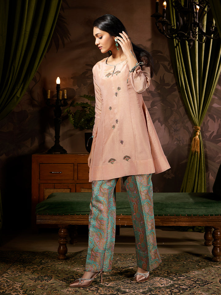 Soft Blush Jacquard Co-Ord Set