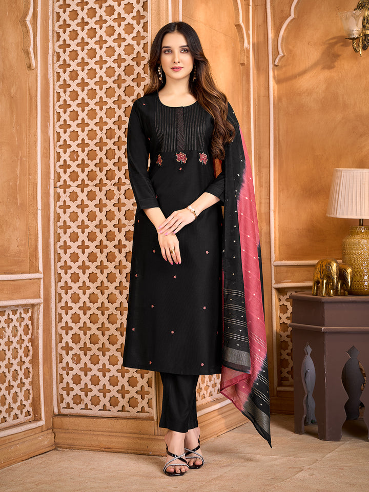 Black Suit Set with Dupatta