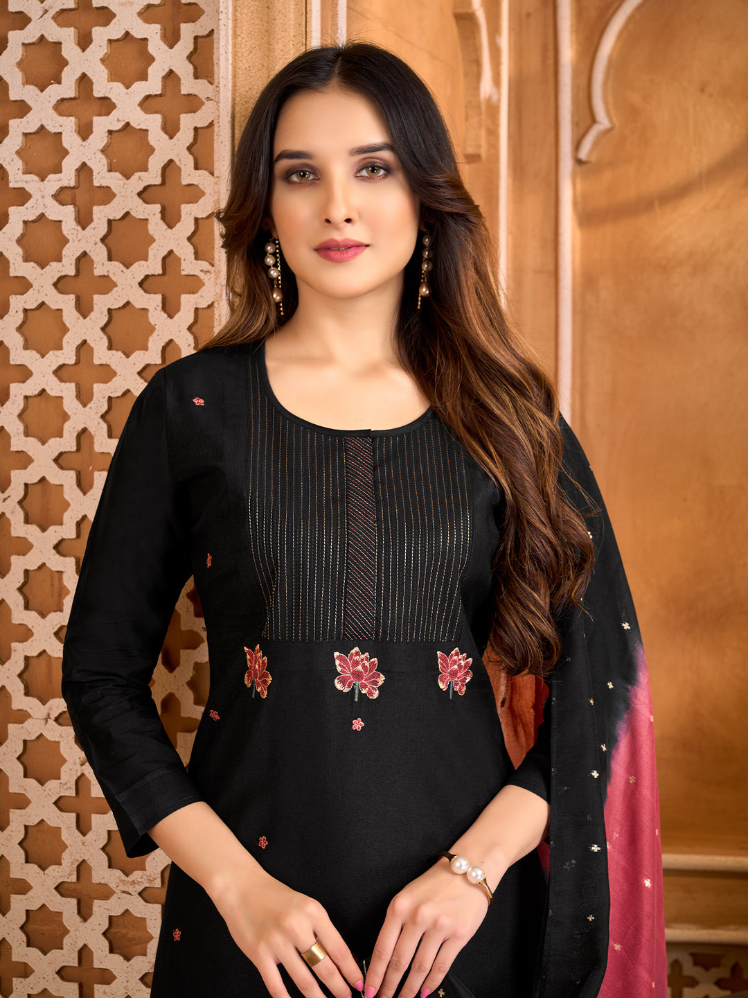 Black Suit Set with Dupatta
