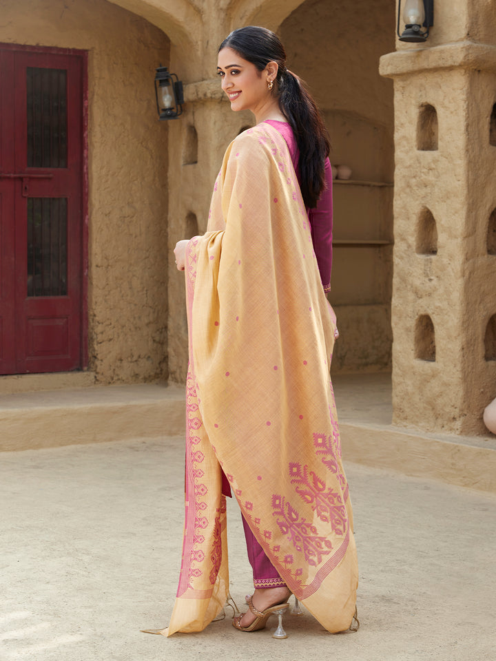 Rosewood Woven Cotton Suit Set