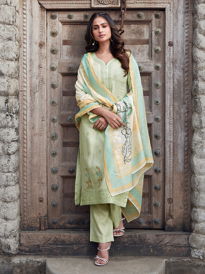Mint Green Linen Suit Set