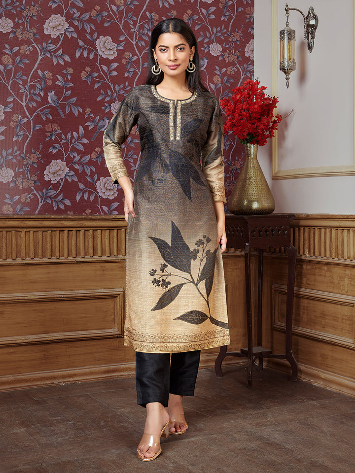 Black Silk Kurti