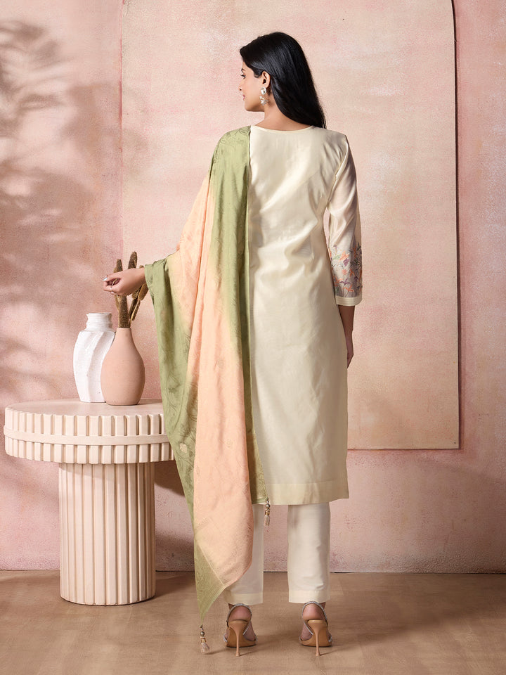 Soft Yellow Suit Set with Dupatta