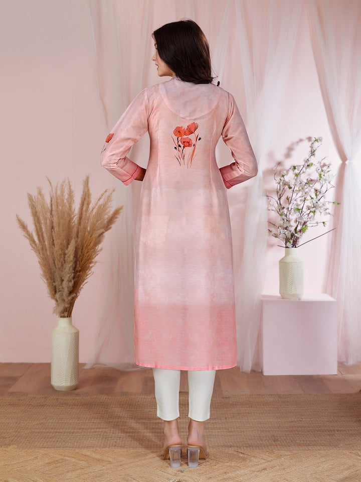 Pink Floral Kurti