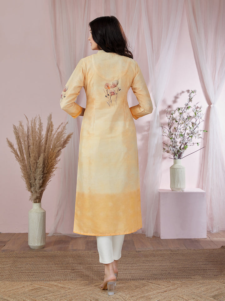 Yellow Floral Kurti