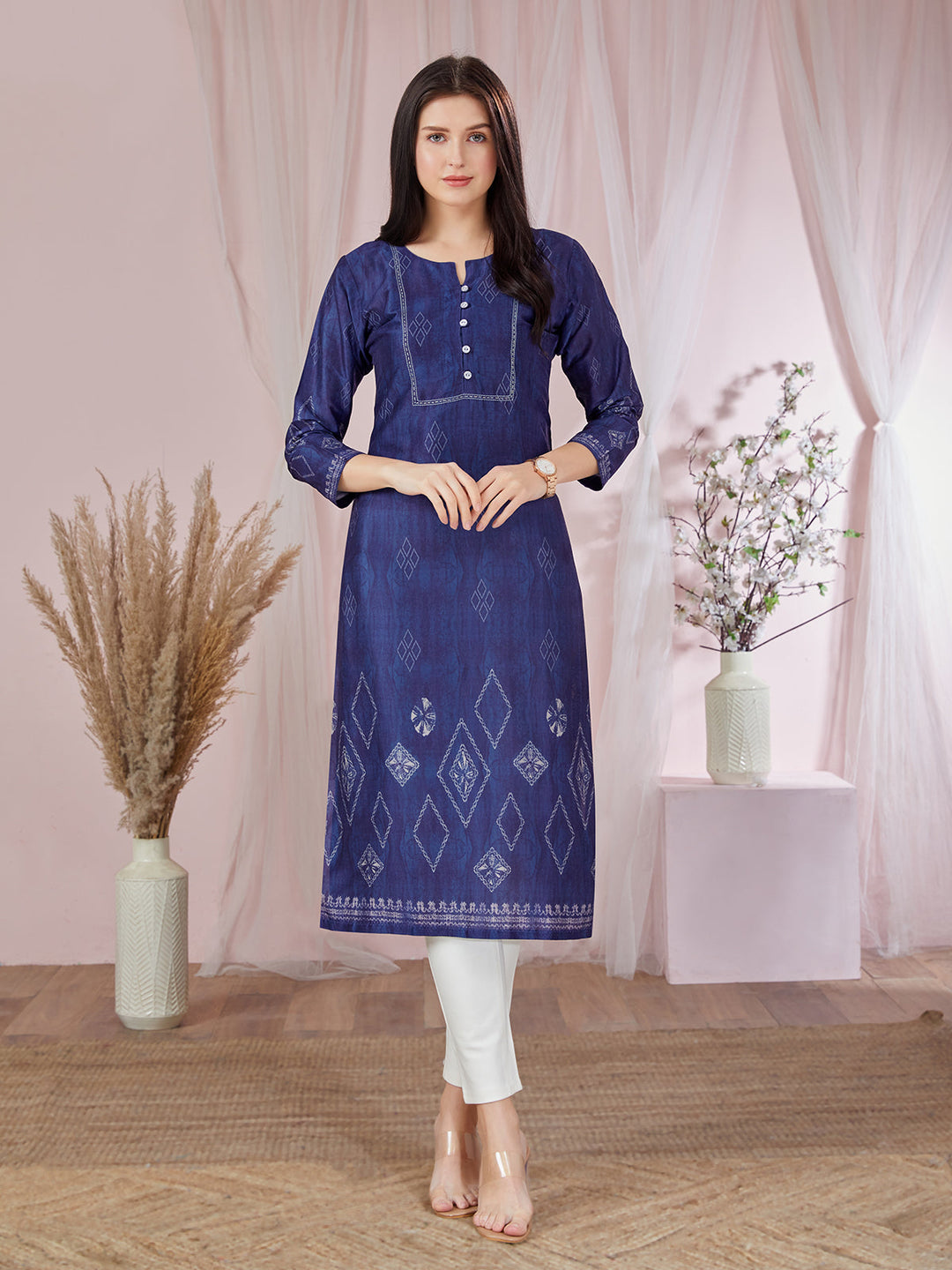 Indigo Blue Shibori  Kurti