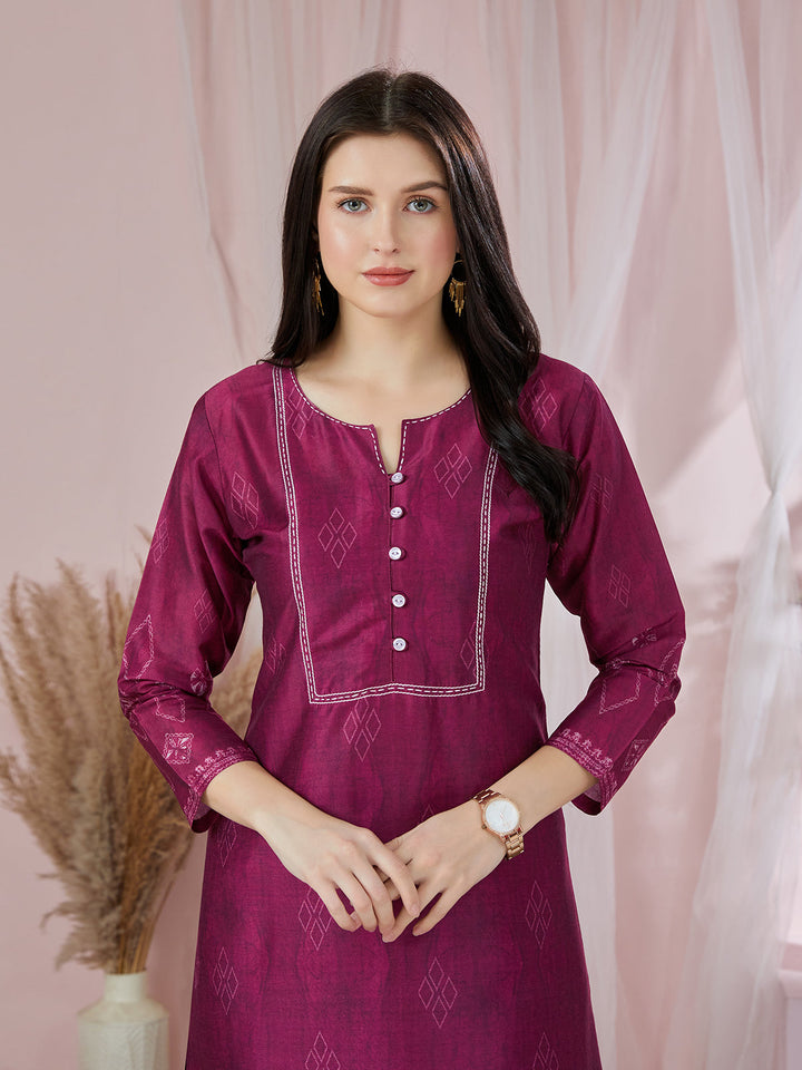 Magenta Pink Shibori Kurti