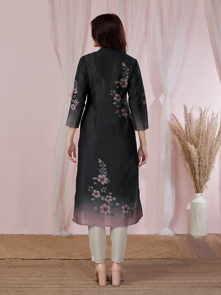 Black Floral Kurti