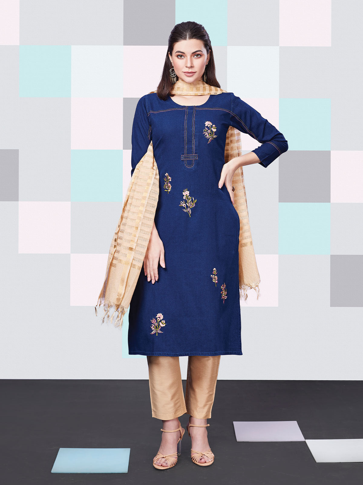 Try These Kurtis with Pants and Jeans Combination