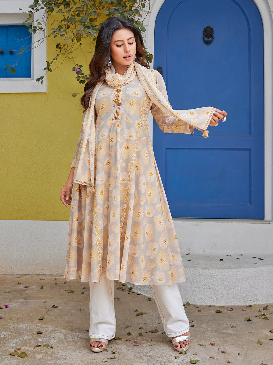 Blooming Cotton Midi-Dress
