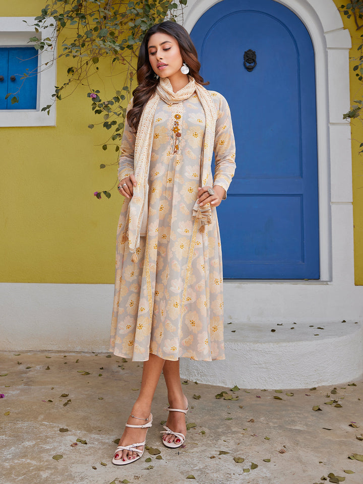 Blooming Cotton Midi-Dress