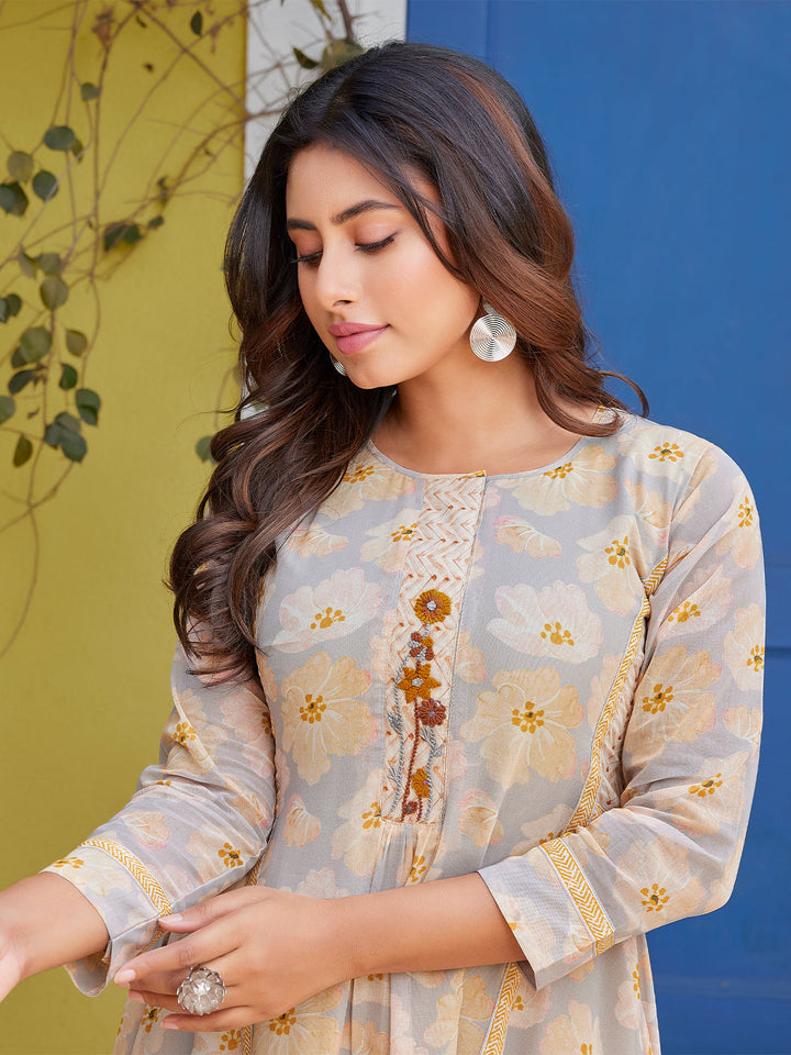 Blooming Cotton Midi-Dress