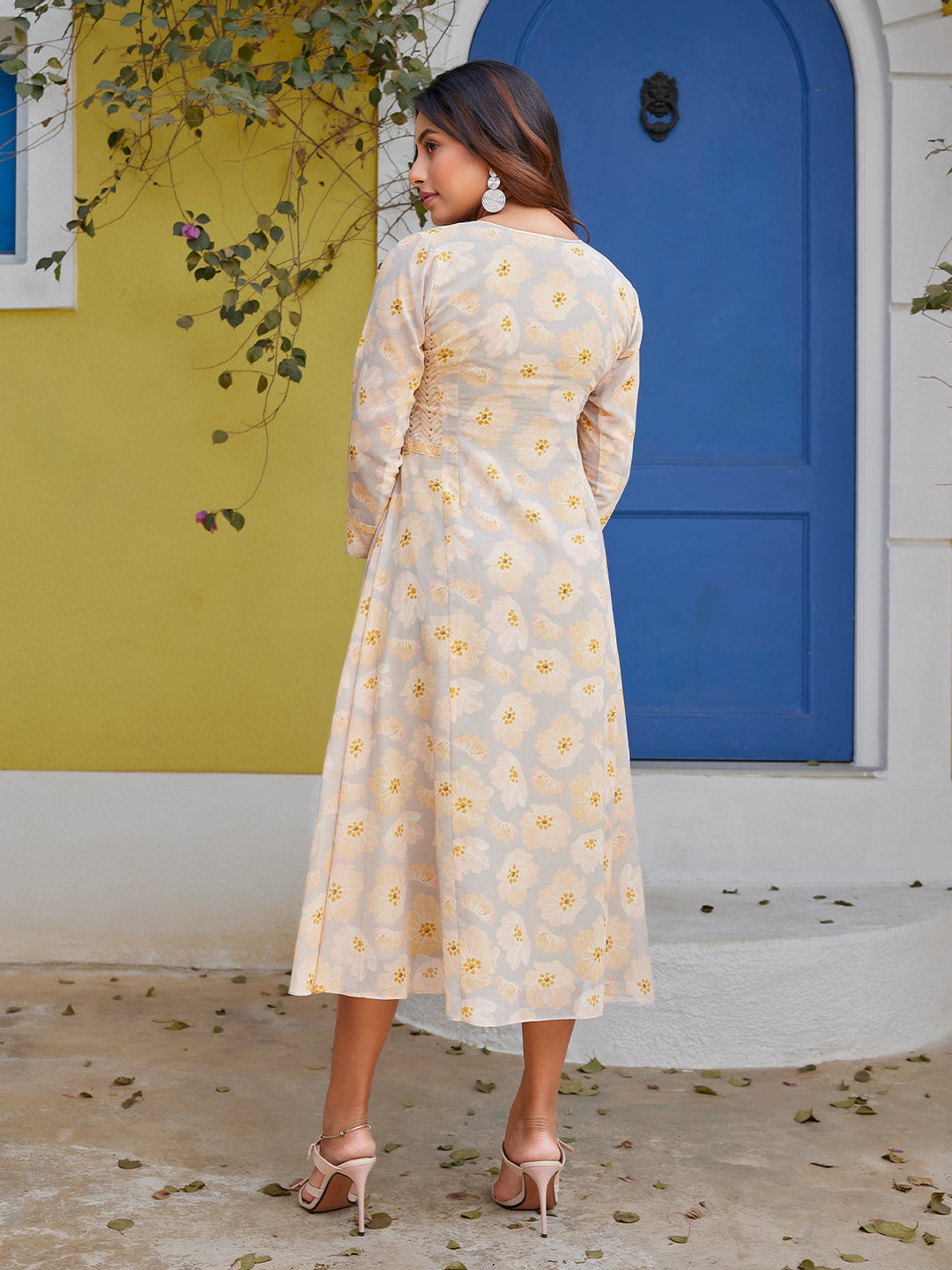 Blooming Cotton Midi-Dress