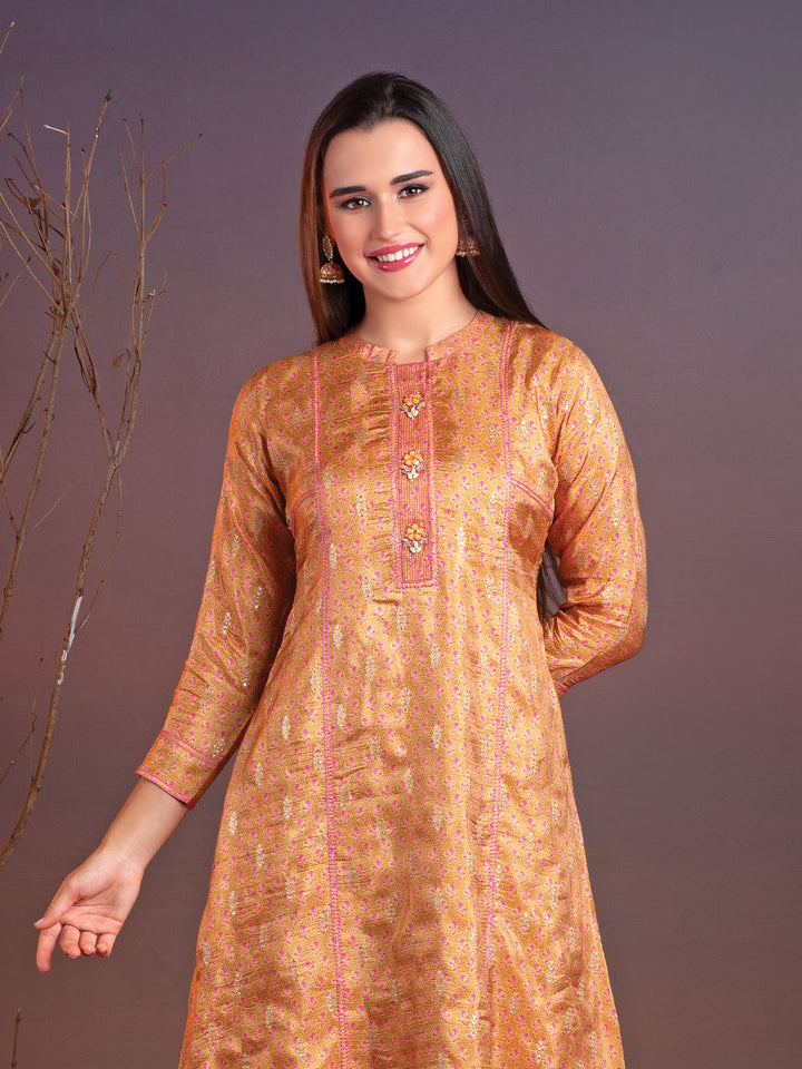 Rust Jacquard Tunic