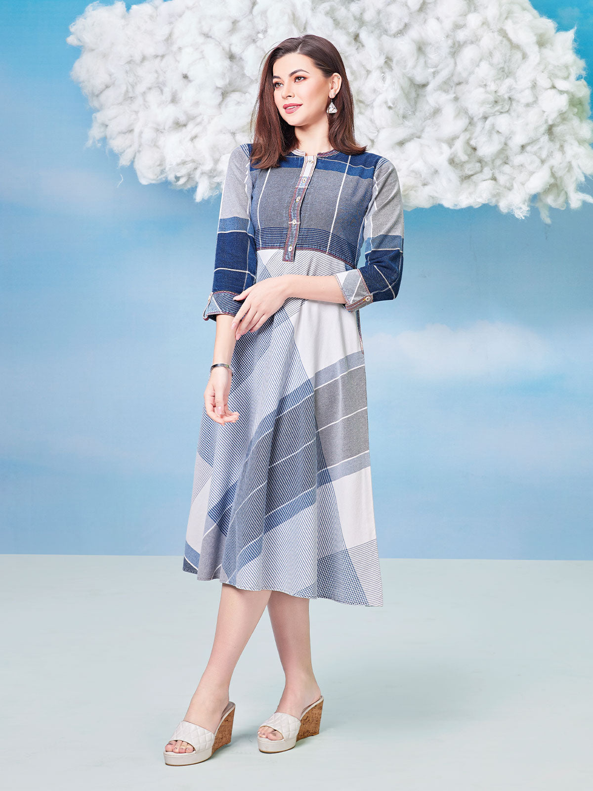 Buy Denim Dress, Midi Dress, A-line Denim Dress, Blue Denim Dress, Blue  Dress, Kimono Sleeve Dress, Denim Maxi Dress by Cherryblossomsdress Online  in India - Etsy