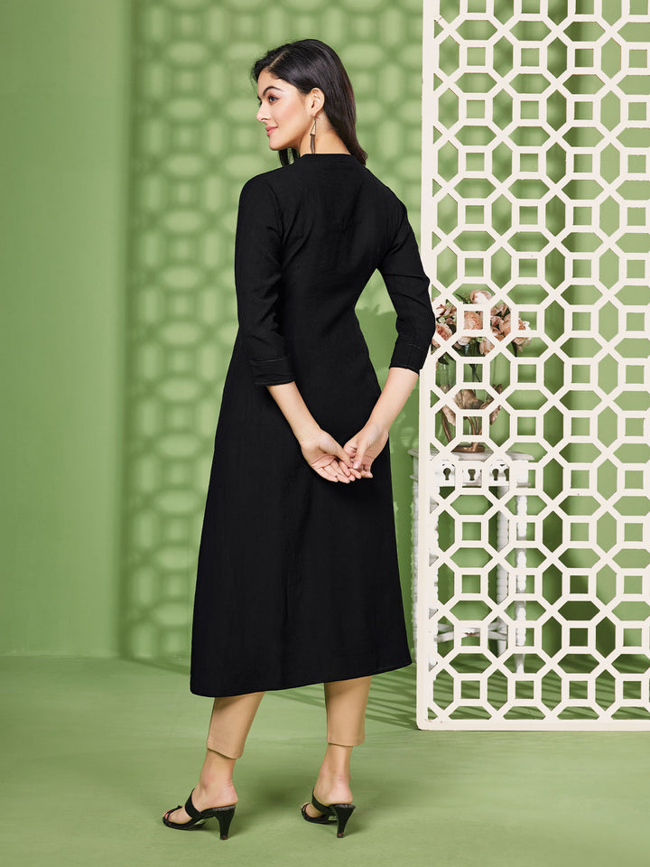 Black Tunic with Embroidery