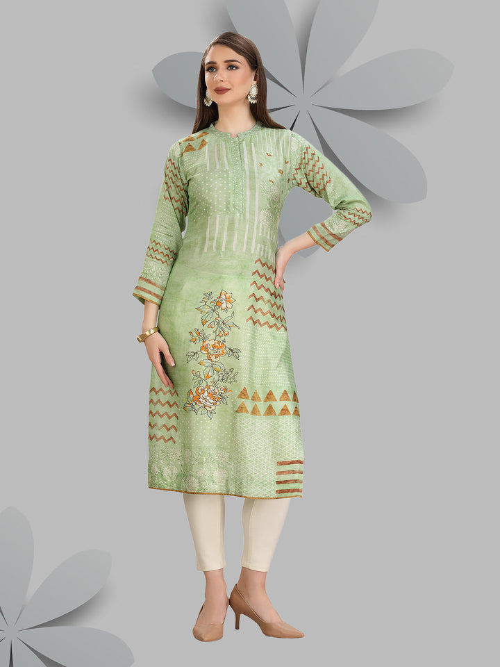 Green Printed Kurti