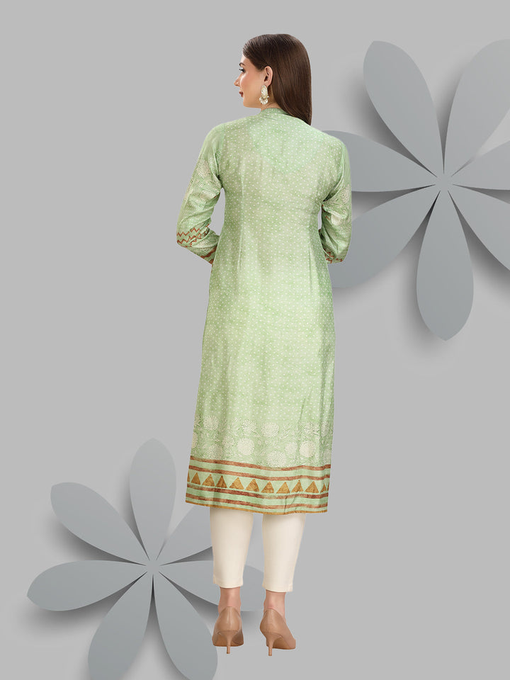 Green Printed Kurti