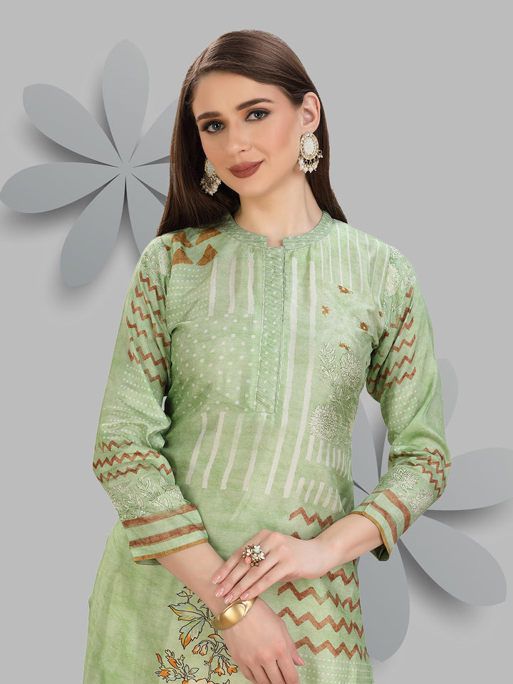 Green Printed Kurti