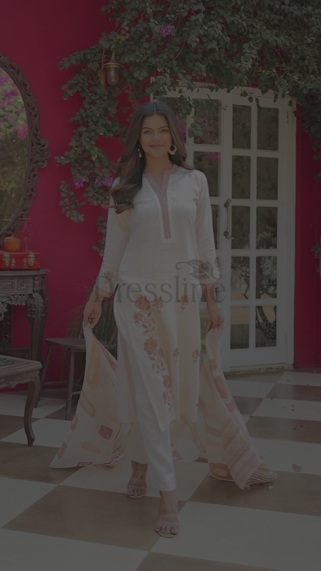 Cream Linen Suit Set