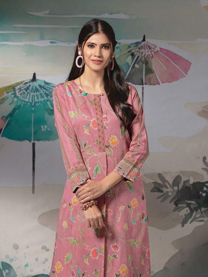 Pink Floral Printed Co-ord Set