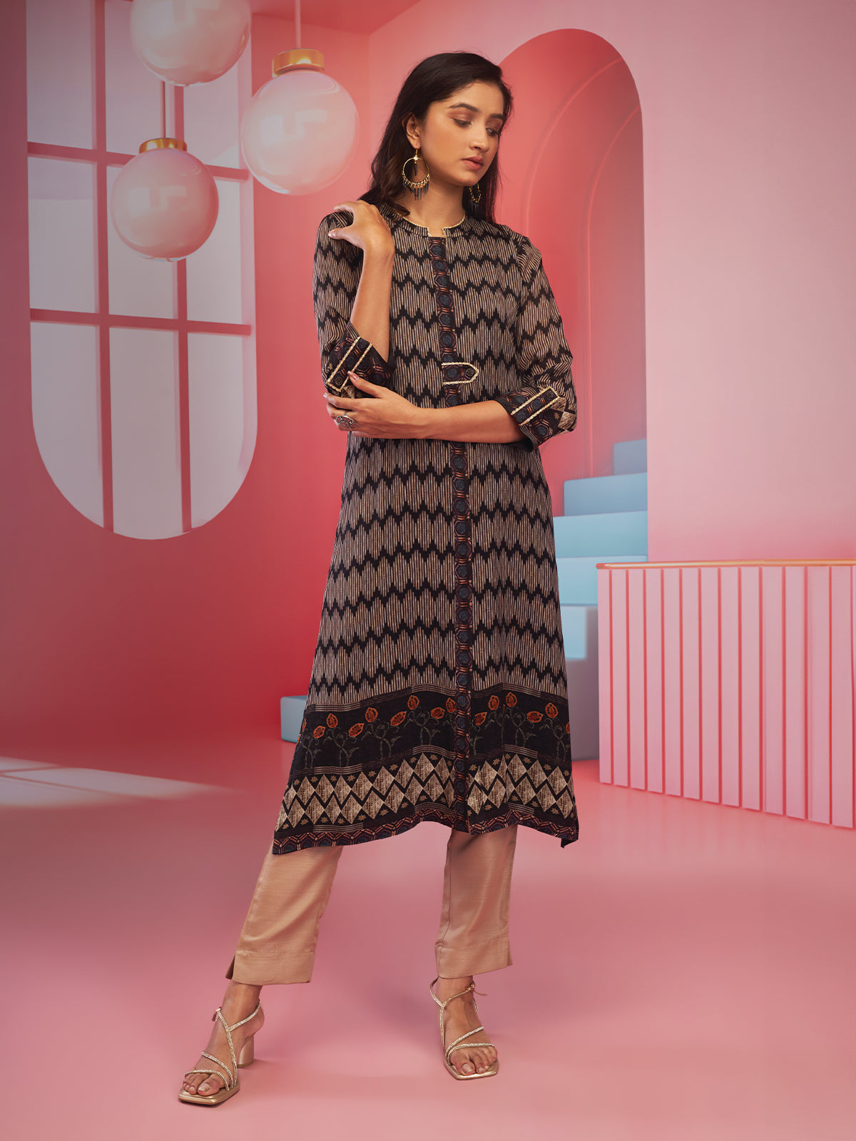 Geometric 2025 print kurti