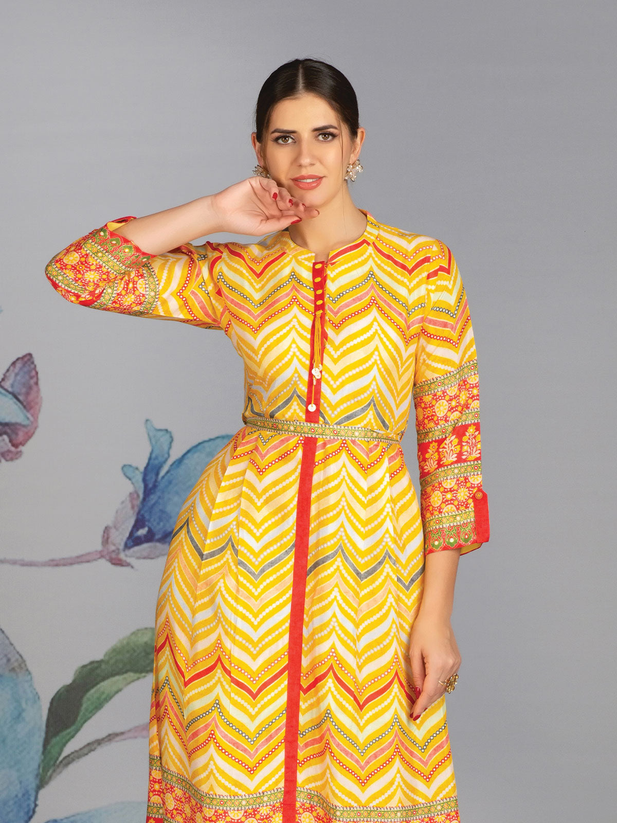 Buy ALL BRIGHT ALL SUNNY YELLOW MIDI DRESS for Women Online in India