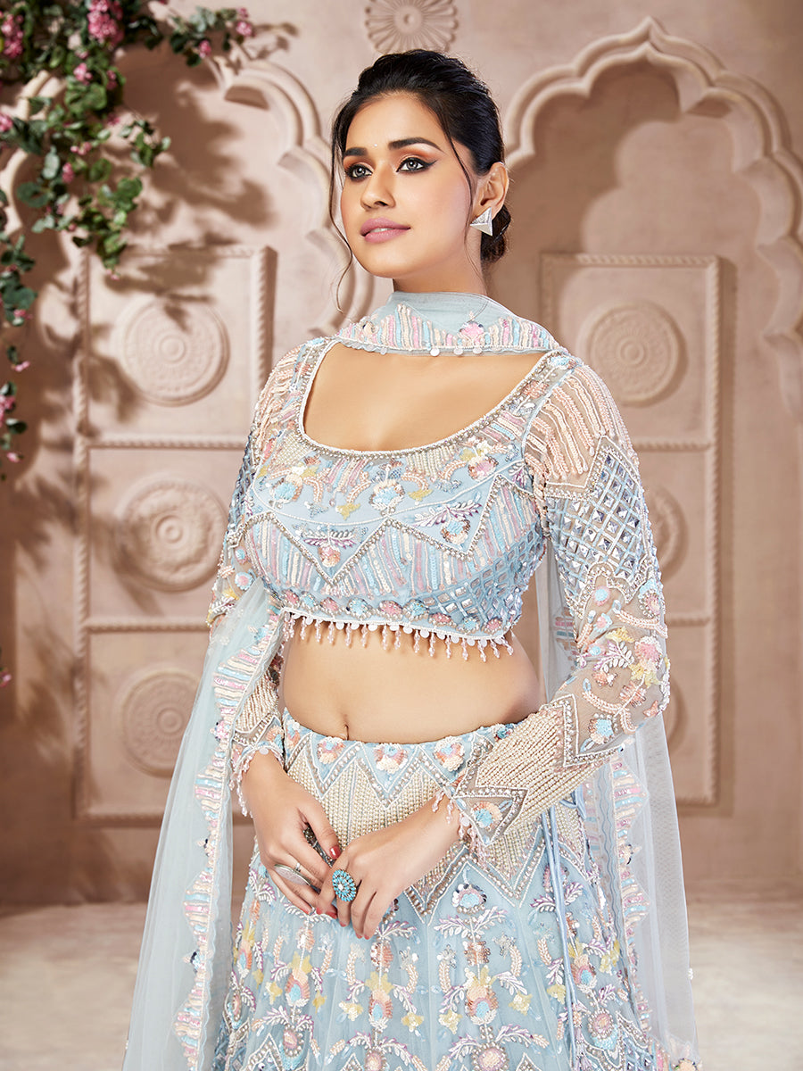 Blue Lehenga Choli Dressline Fashion