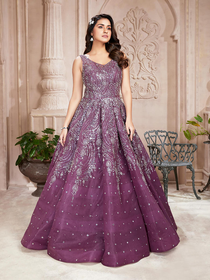 Purple Bridal Gown