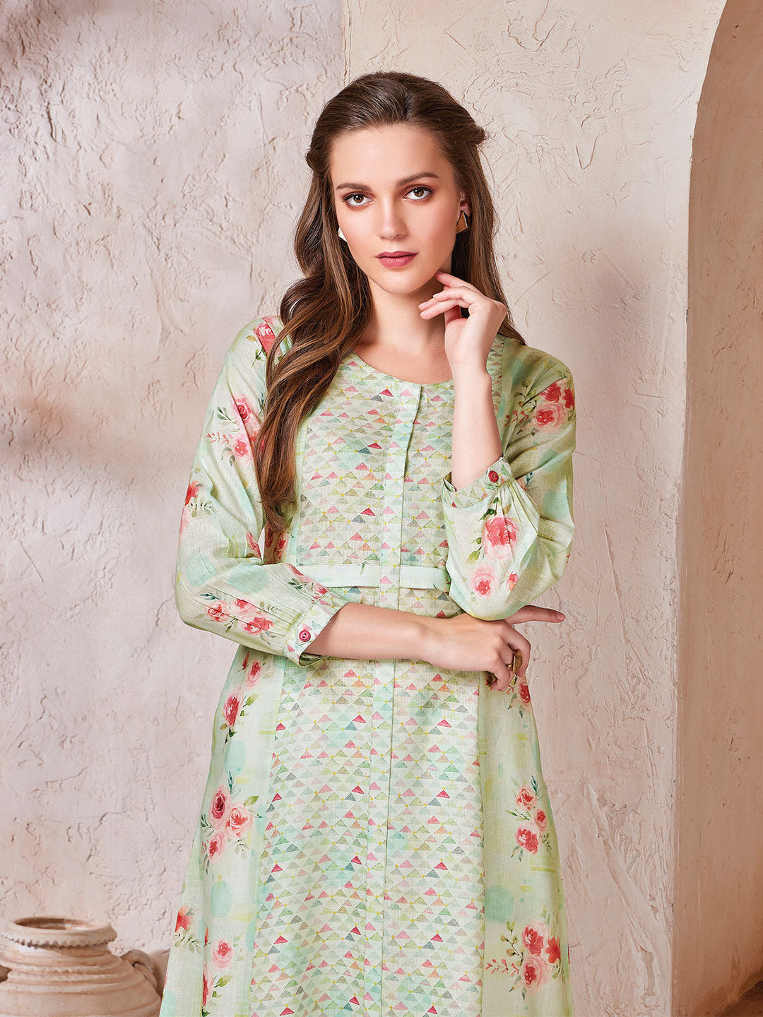 Floral Linen Tunic